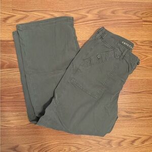 American Eagle Dark Green Stovepipe Pants